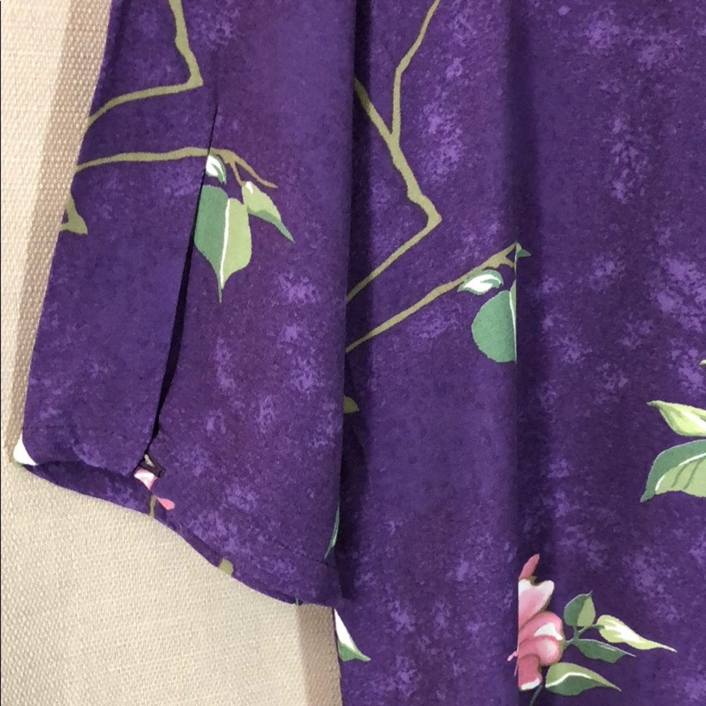 Vintage NATURALLY PETITE Honolulu Floral Button Down Blouse Blouse Top Sz SP - Picture 10 of 12